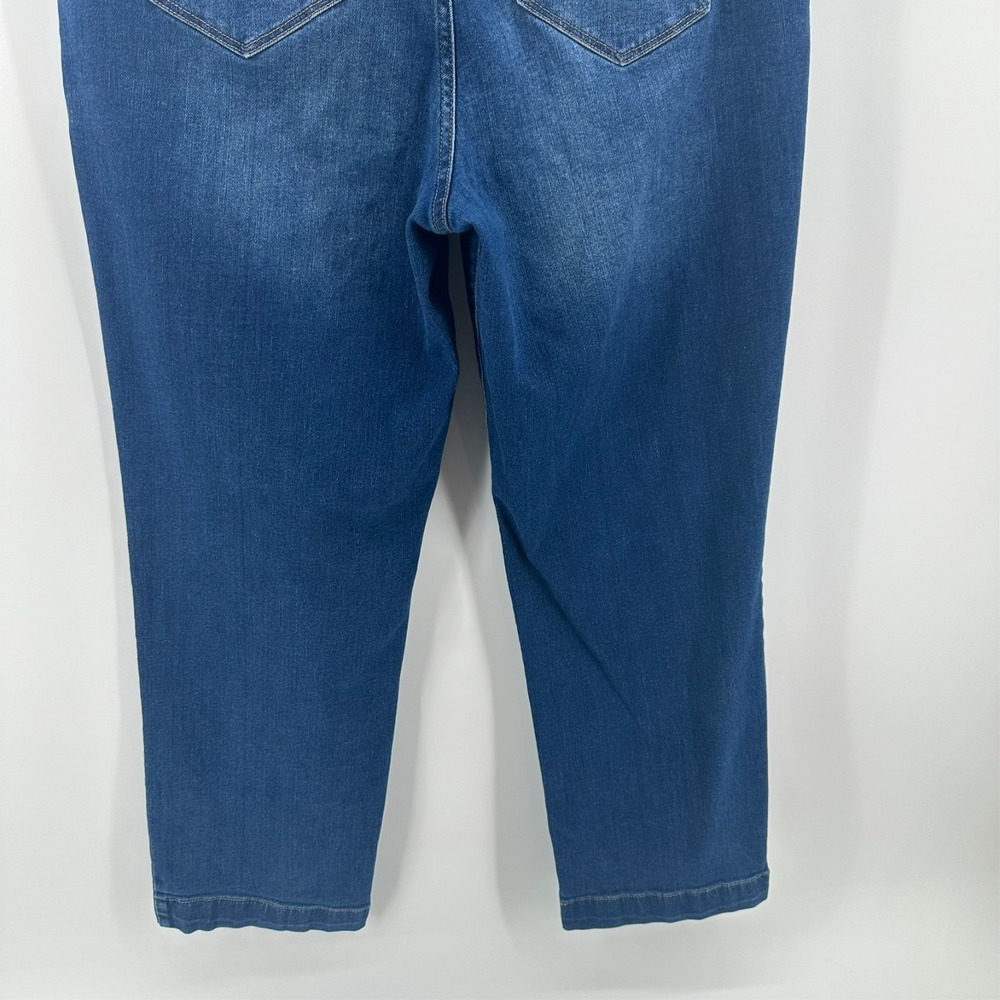 Nicole Miller Jeans Womens 12 Blue Denim Soho High-Rise Straight Leg Medium Wash - Picture 4 of 10